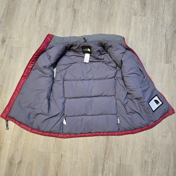 The North Face Girl's Size Large Down Maroon Gray Series 600 - Picture 3 of 10